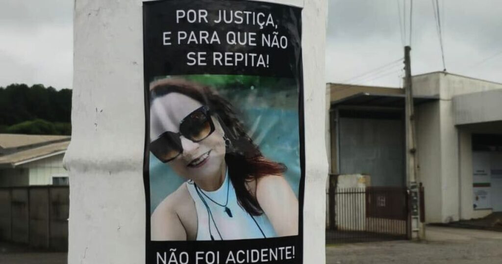 Justiça: população espalha cartazes da professora vítima de atropelamento, em Três Barras