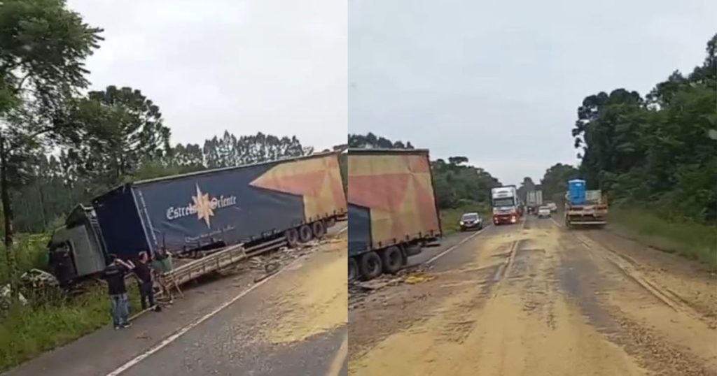 VÍDEO: grave acidente na BR-476 envolve vários veículos e termina com morte