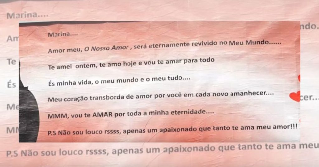 Outdoor com declaração apaixonada para “Marina” chama atenção no PR