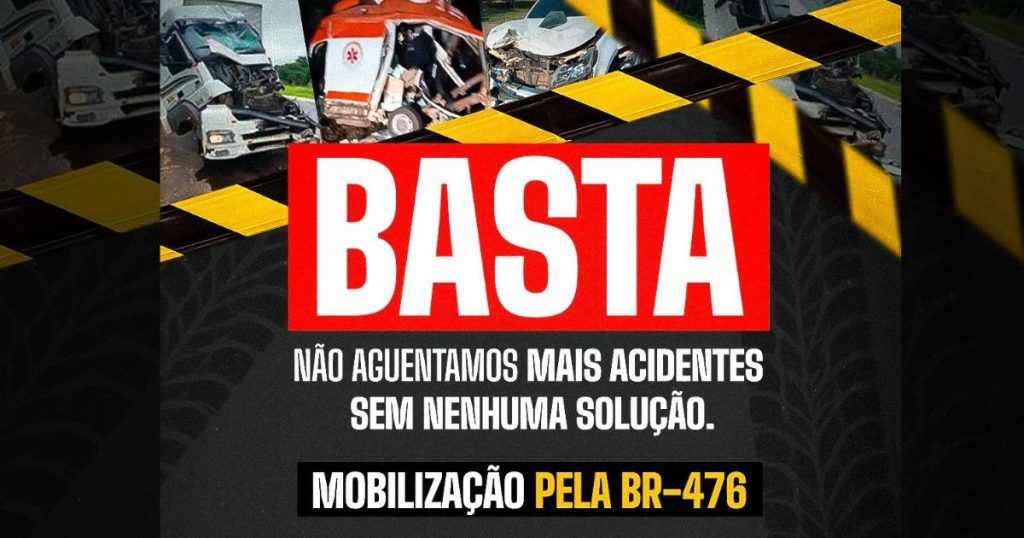 “Chega de Tragédias”: Comunidade se une para cobrar melhorias na BR-476 com mobilização neste sábado(12)