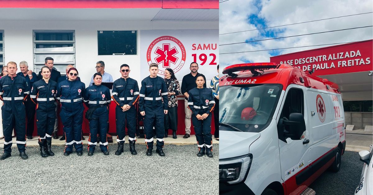 Base descentralizada do SAMU é inaugurada na BR-476, em Paula Freitas