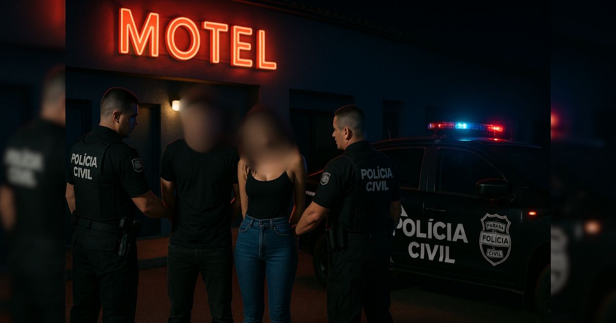 Pai e namorada são presos por levarem filha adolescente a motel para abusá-la no Paraná
