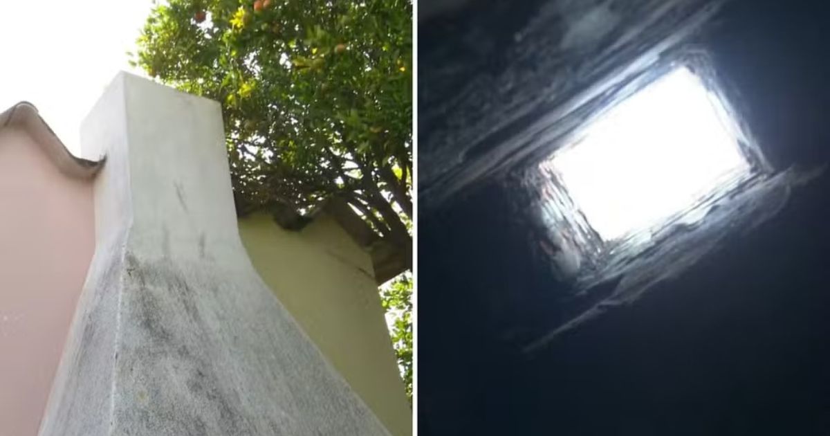 Ladrão tenta invadir casa, fica entalado em chaminé e é preso após pedir socorro, no Paraná