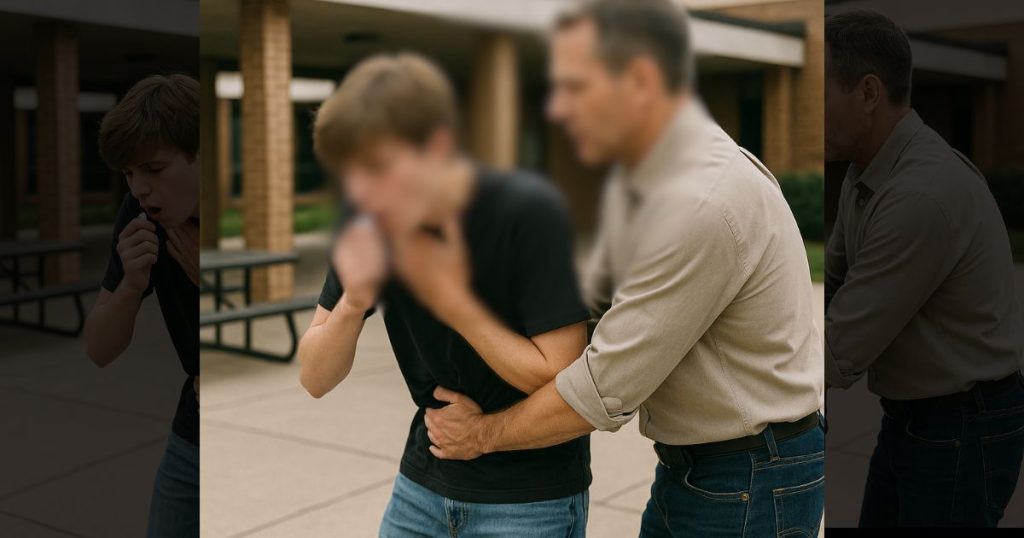 Adolescente engasga com bala em escola e é salvo por professor em Papanduva