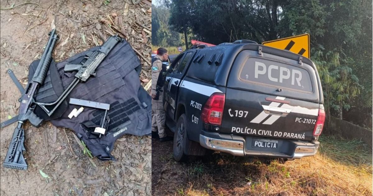 Detento foge da cadeia, furta viatura e armas no Paraná