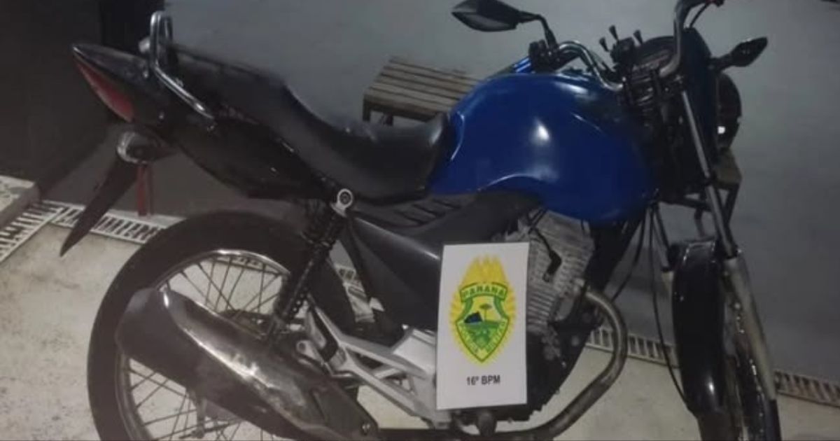 Homem furtou moto em Guamiranga, fugiu para Prudentópolis e acabou preso escondido em banheiro