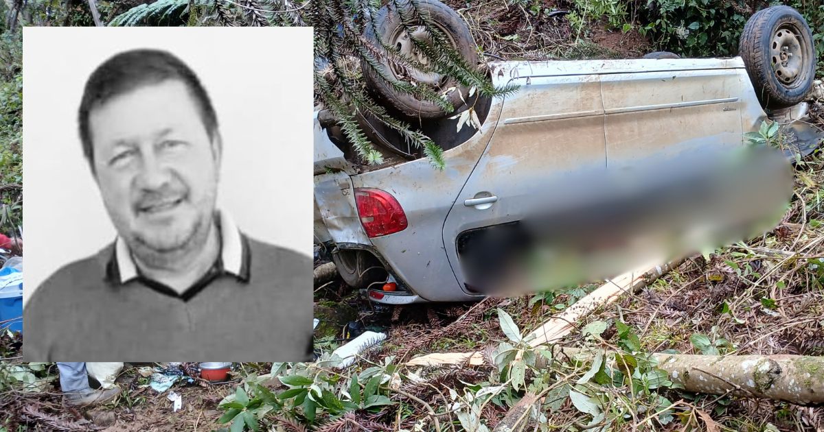 Homem é encontrado morto após carro despencar em ribanceira no interior de Porto União