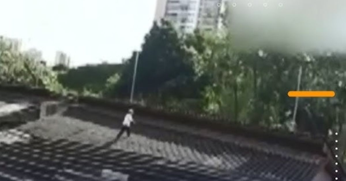 Menino de 5 anos é resgatado por policial após subir em telhado de escola; vídeo