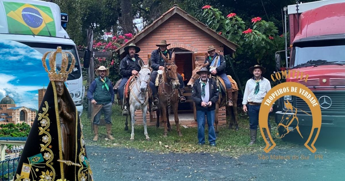 De São Mateus do Sul a Aparecida: peregrinação no lombo de mulas é feita com fé e gratidão