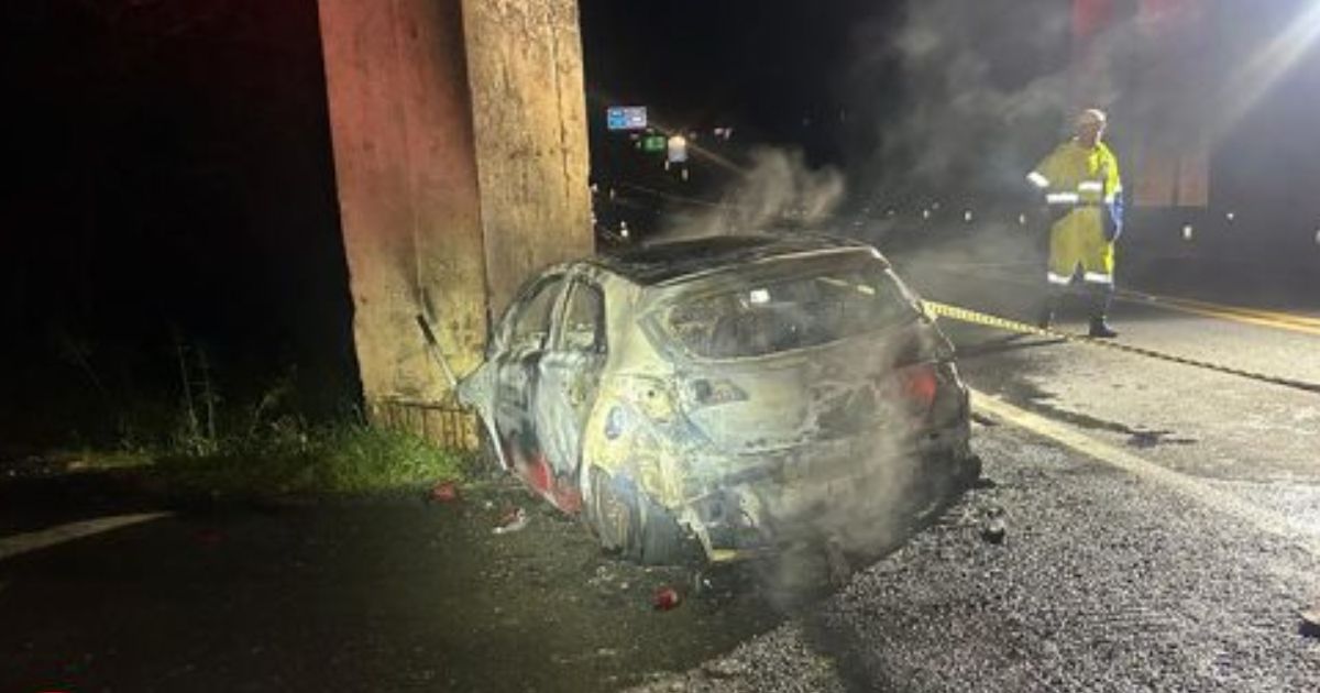 Motorista morre após colisão e incêndio na BR-277 em Porto Amazonas