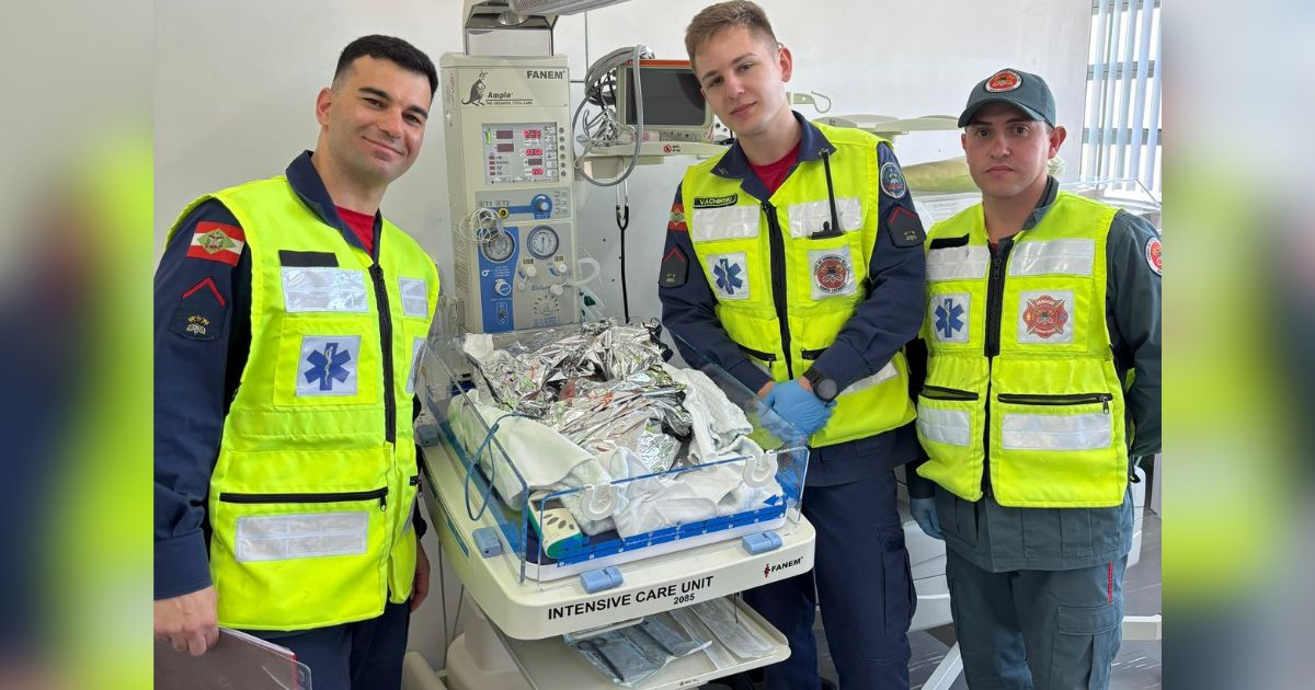 Bombeiros auxiliam parto de emergência em Canoinhas