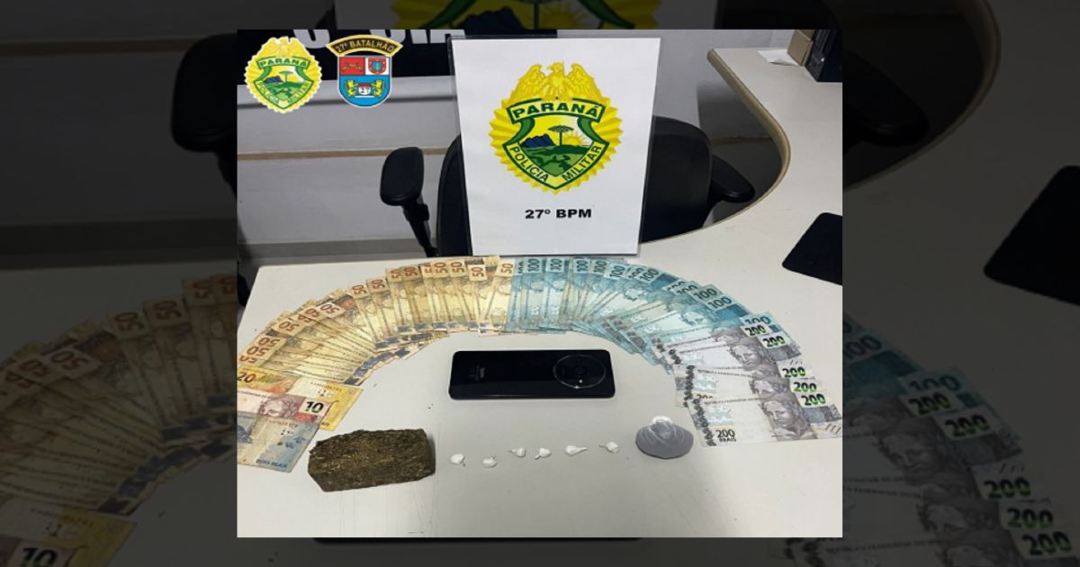 Monitorada pela Justiça, mulher é flagrada com cocaína e maconha em São Mateus do Sul