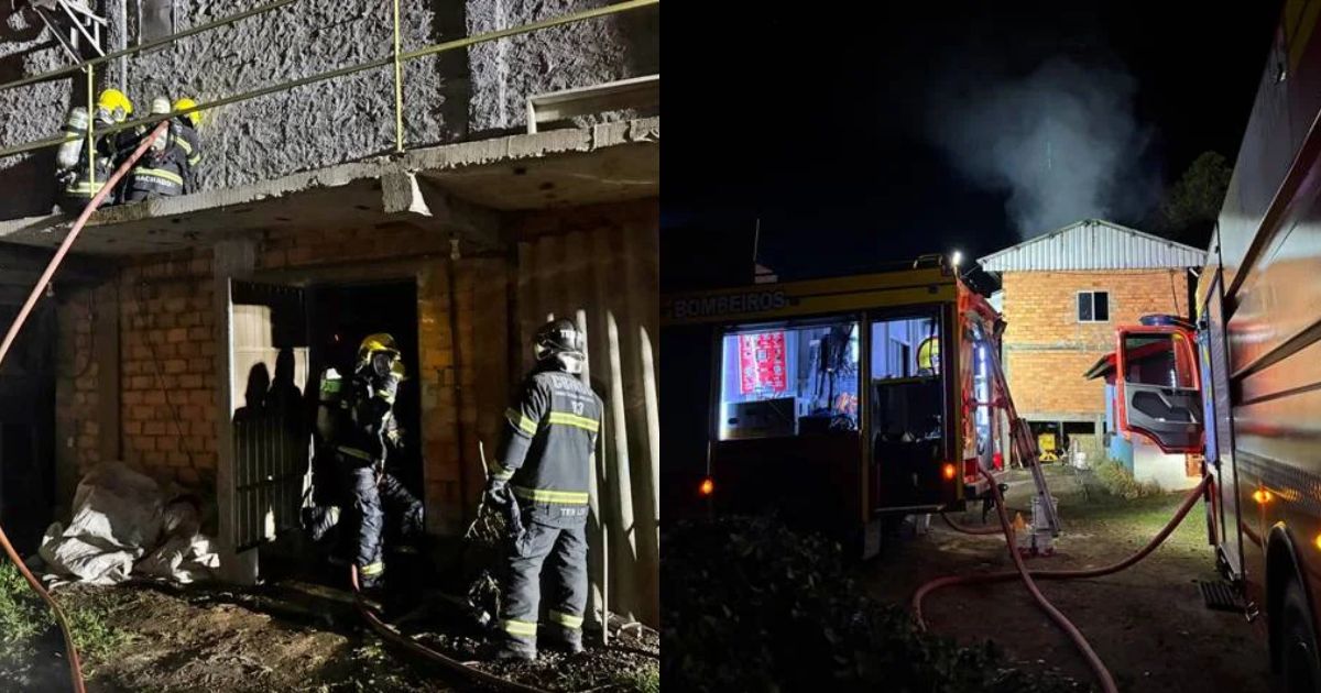 Incêndio atinge barracão de ervateira em Canoinhas