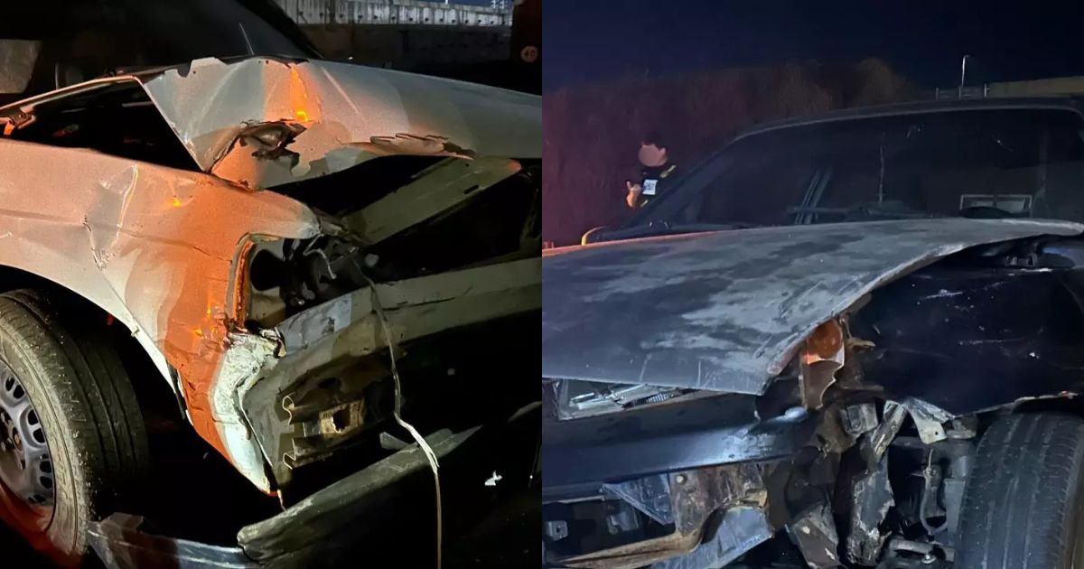 Dois carros se envolvem em acidente na BR-376; populares culpam falta de sinalização
