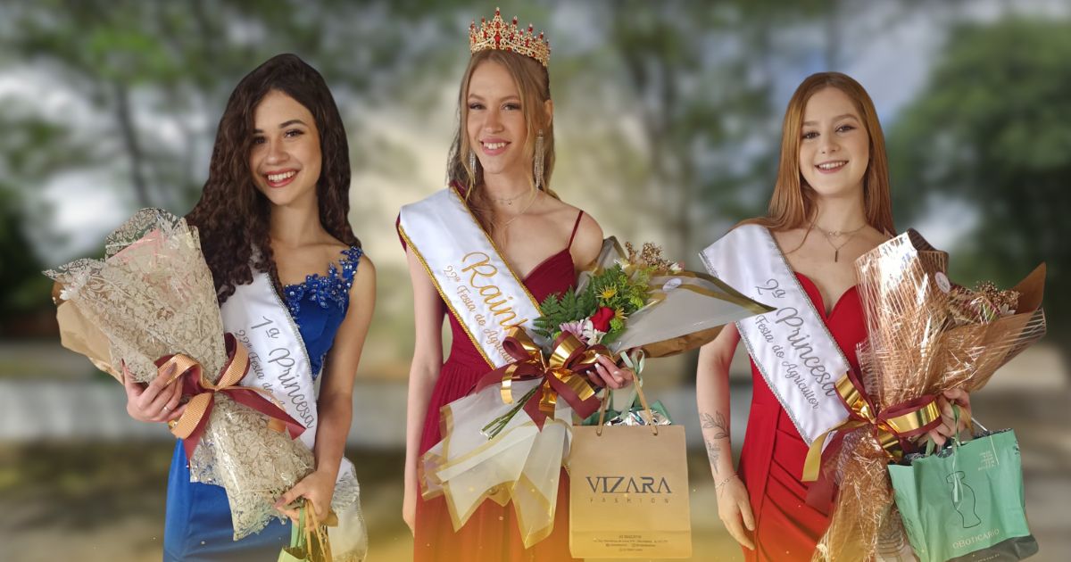 Beleza e tradição: conheça a rainha e as princesas eleitas na Festa do Agricultor em São Mateus do Sul
