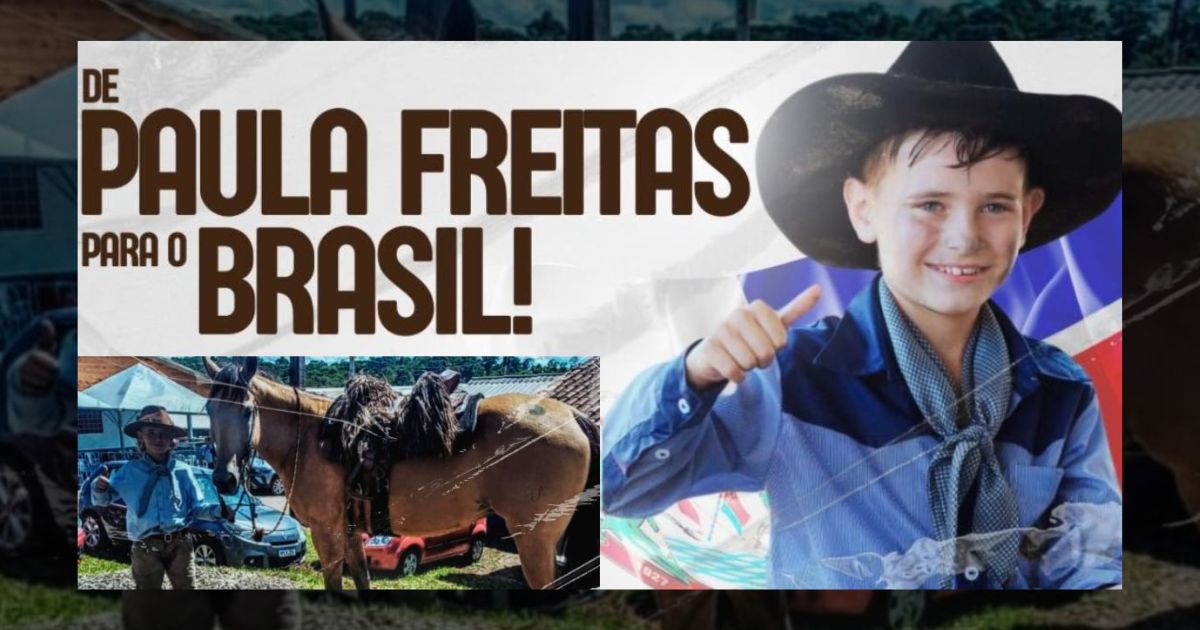 Adolescente de Paula Freitas vai representar o Paraná no Encontro Nacional de Laço Comprido