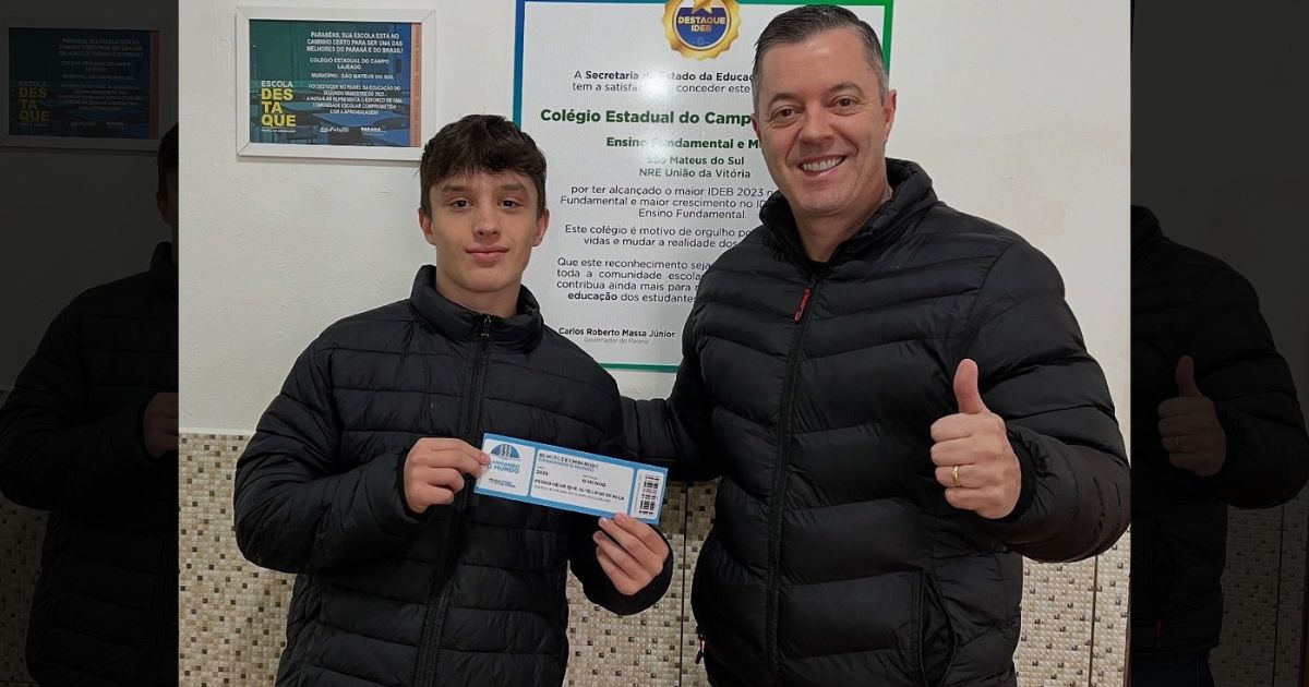 Estudante de São Mateus do Sul é convocado para intercâmbio pelo programa Ganhando o Mundo