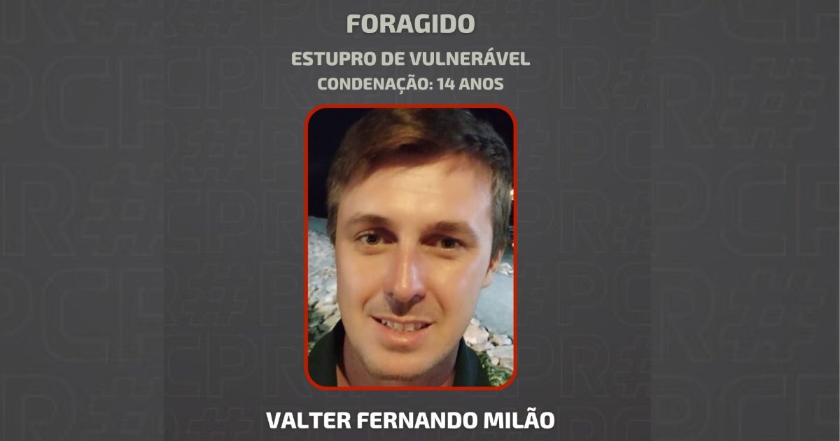 Polícia Civil divulga foto de foragido por estupro de vulnerável em Mallet