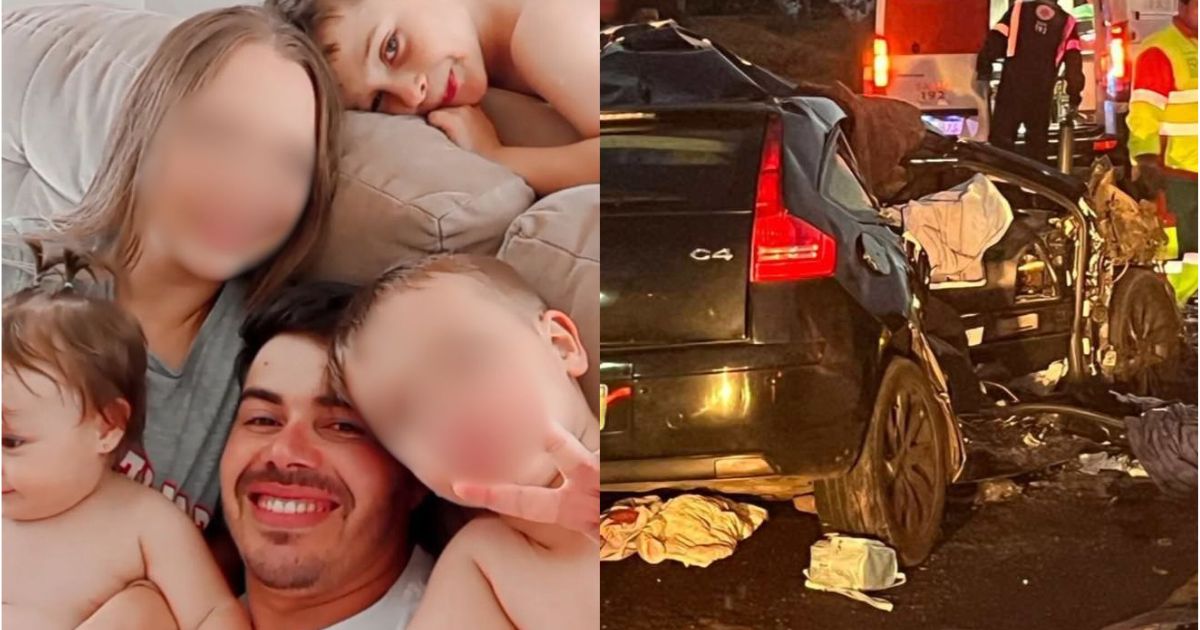 Pai e filhos mortos em acidente são identificados: “Coração quebrado”