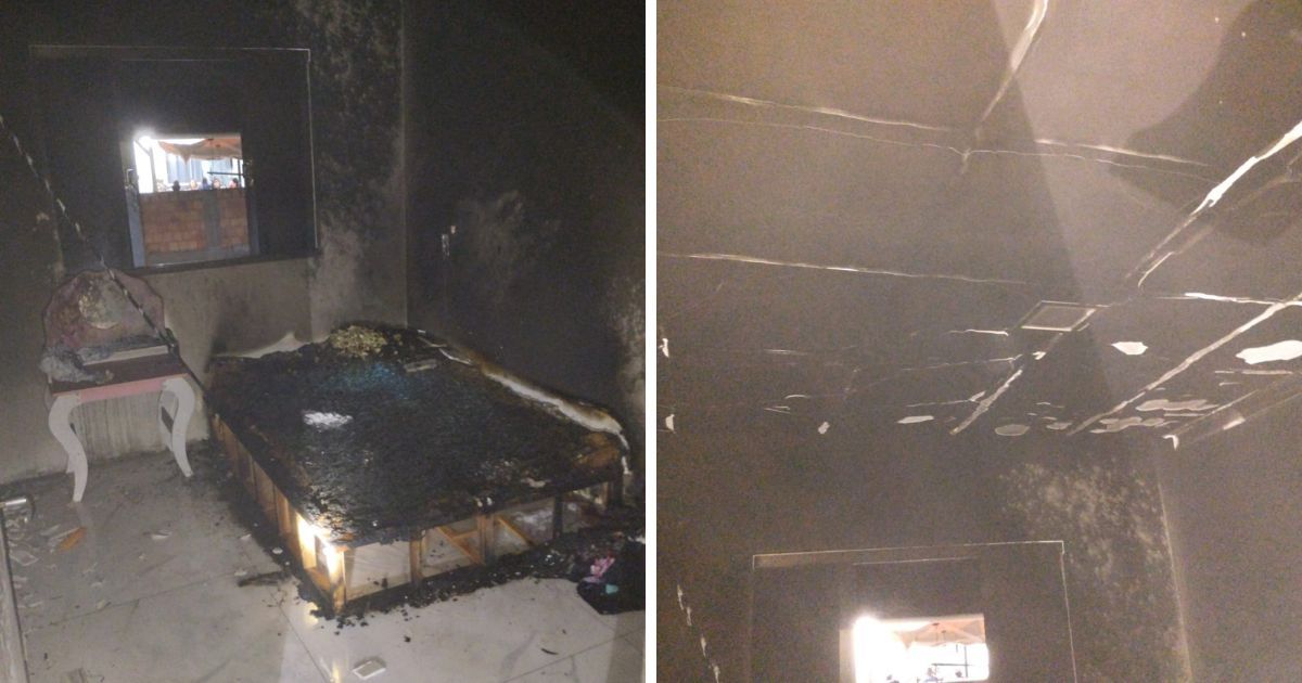 Criança brinca com isqueiro e provoca incêndio em casa
