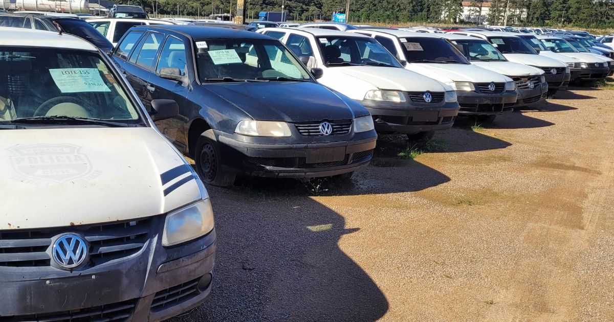 Período de lances do leilão com 306 veículos começa na próxima segunda