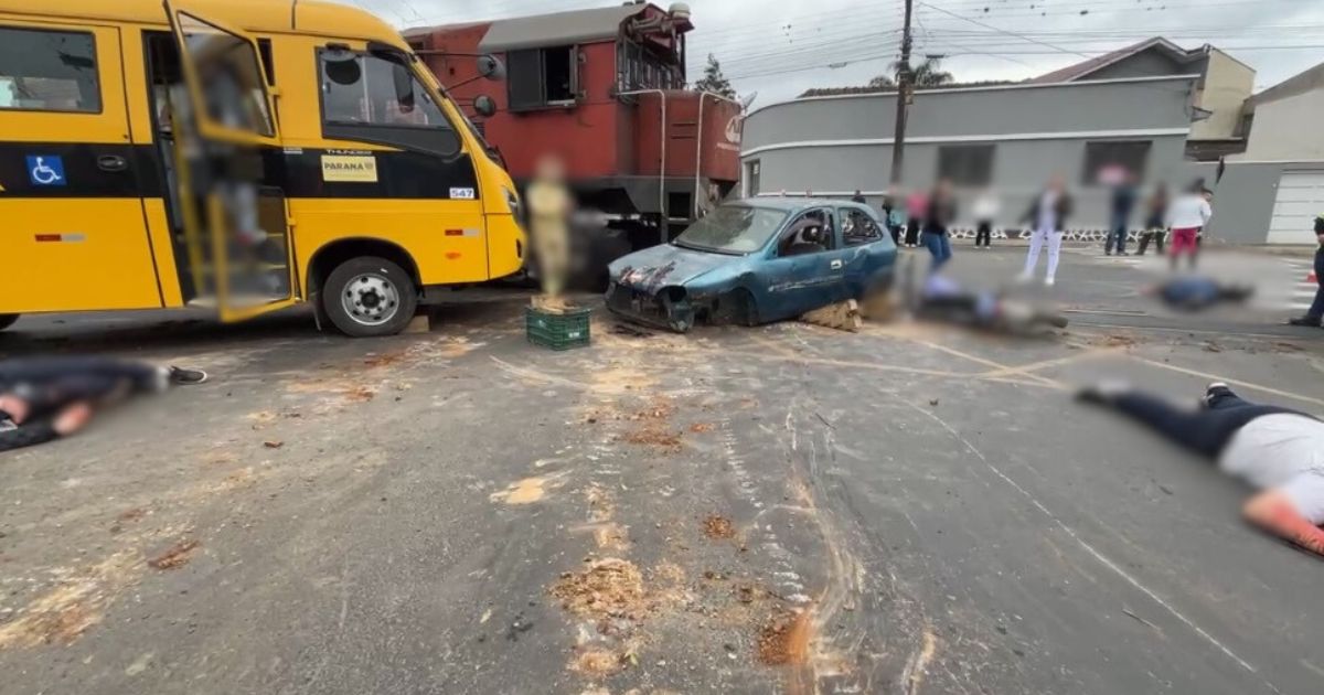 Simulação de acidente com trem mobiliza equipes de emergência e conscientiza população em Irati