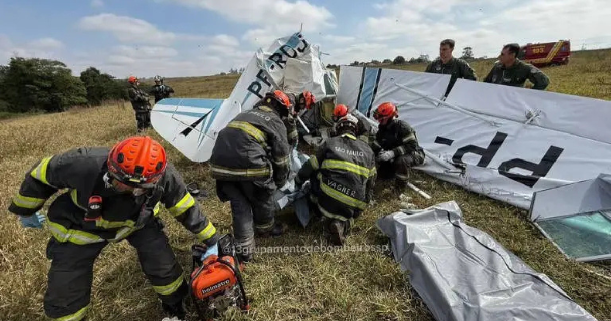 Queda de avião no interior de São Paulo mata duas pessoas