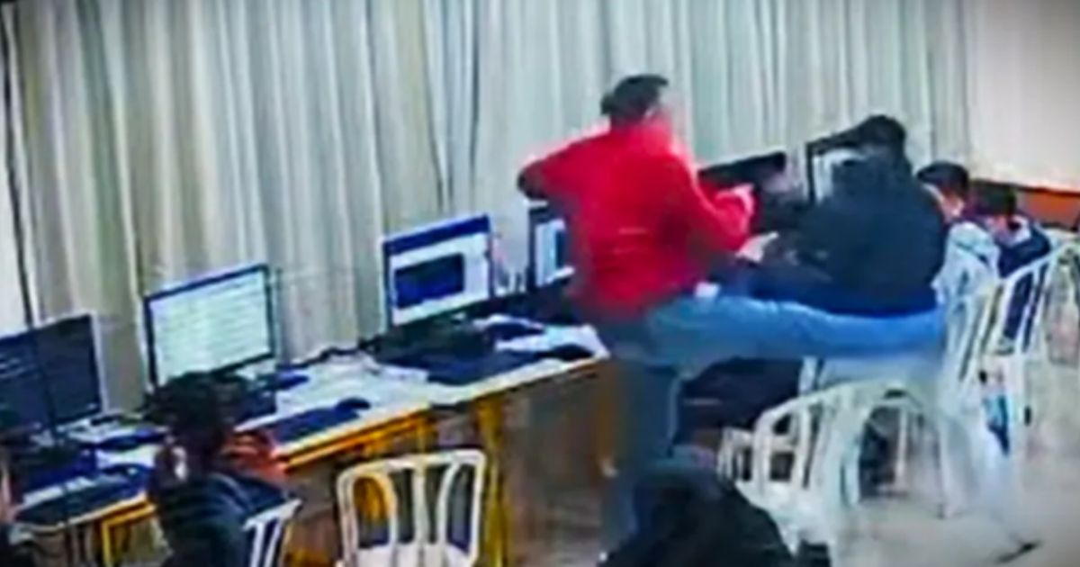 VÍDEO: Professor agride alunos e leva ‘cadeirada’ em colégio de Ponta Grossa