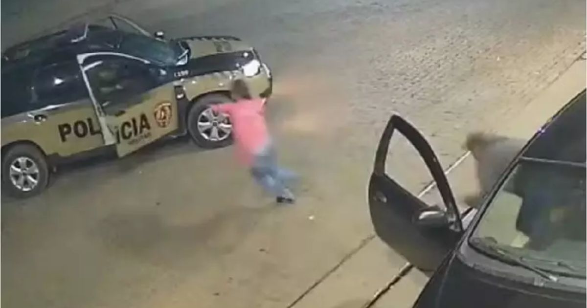 Mulher sequestrada pelo ex consegue escapar ao ver viatura da PM; veja vídeo