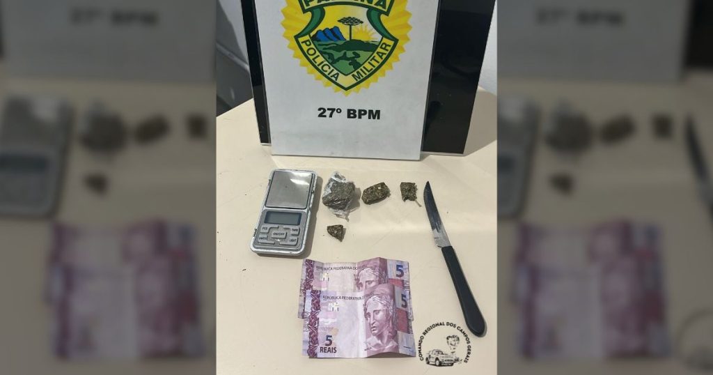 Homem é detido com drogas após tentar fugir de abordagem em São Mateus do Sul