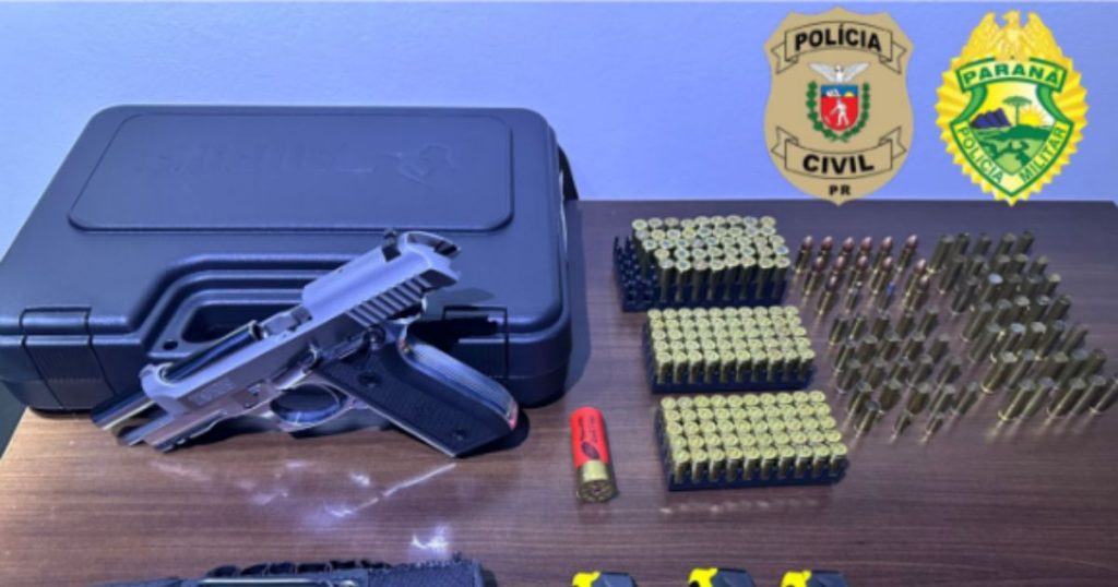 Polícias Militar e Civil apreendem arma de uso restrito em Porto Vitória