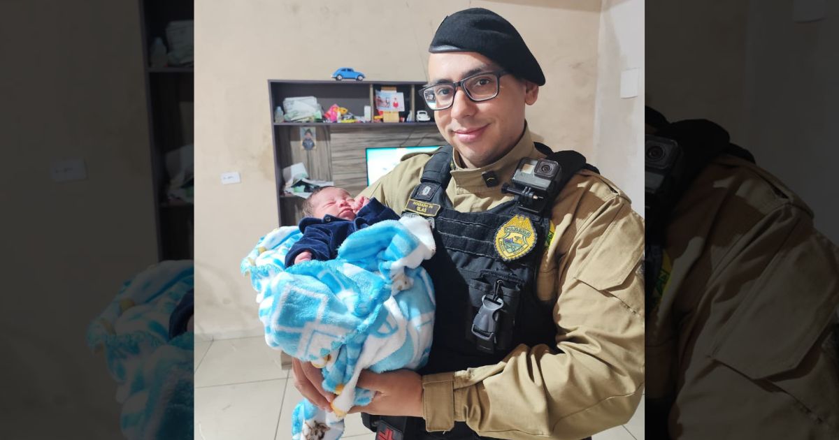 Policial Militar realiza manobra e salva recém-nascido engasgado no Paraná