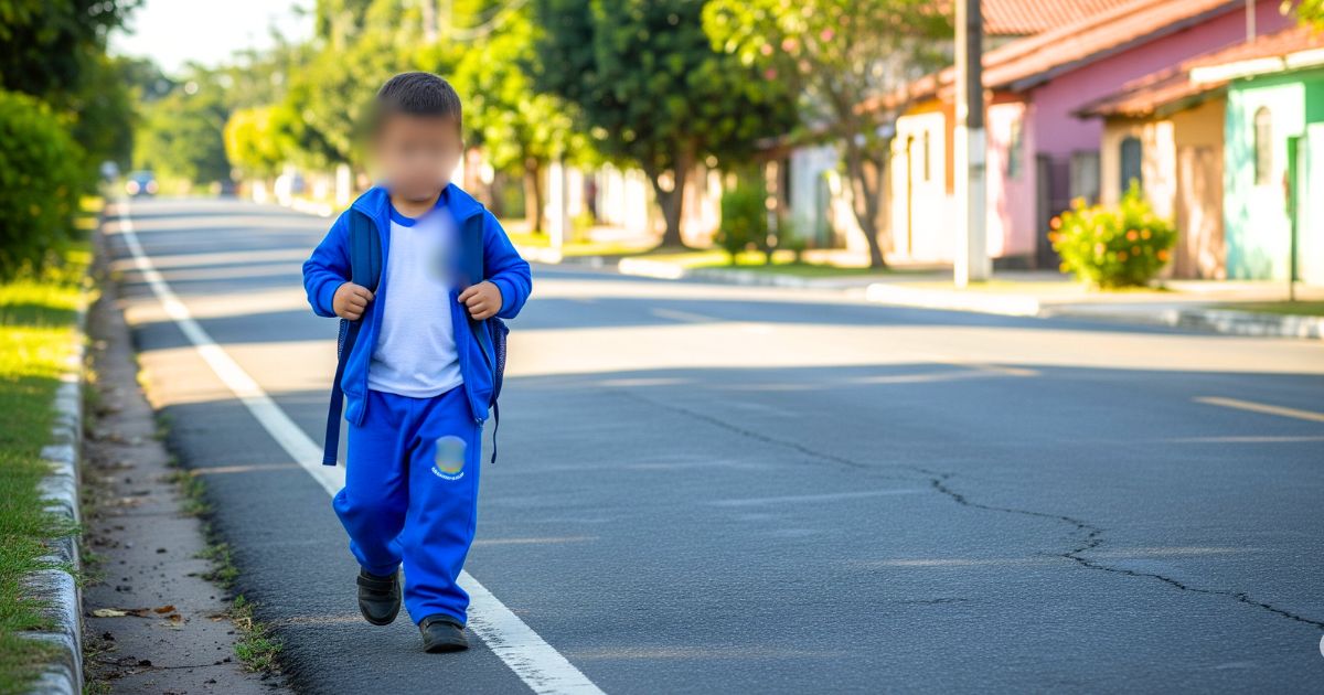 Menino de 4 anos anda sozinho pela rua após ser esquecido em van no Paraná