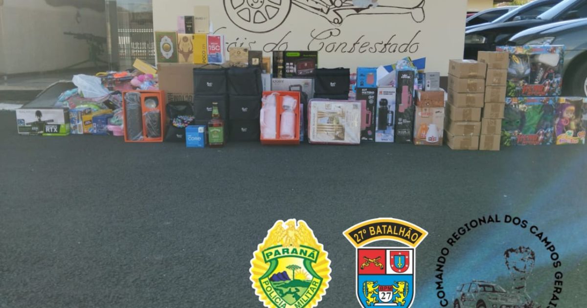 Polícia Militar apreende carga de produtos estrangeiros em General Carneiro