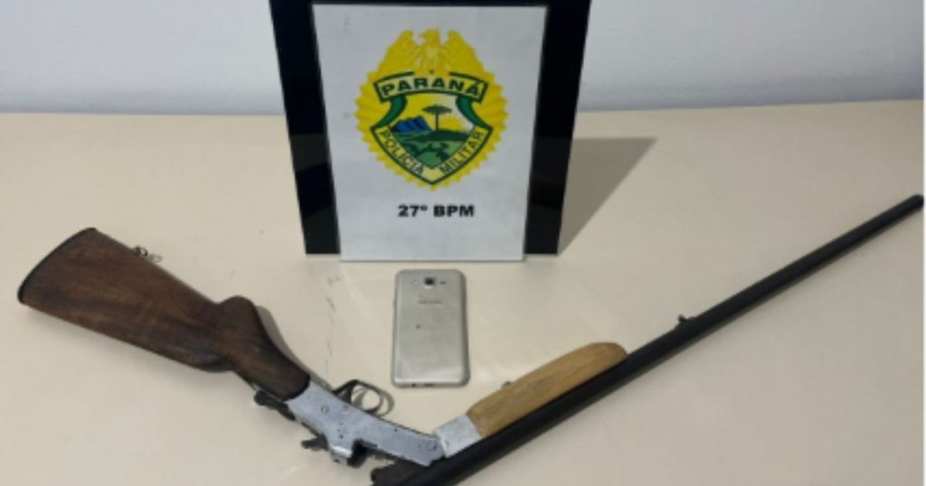 Polícia Militar prende homem com espingarda irregular em São Mateus do Sul