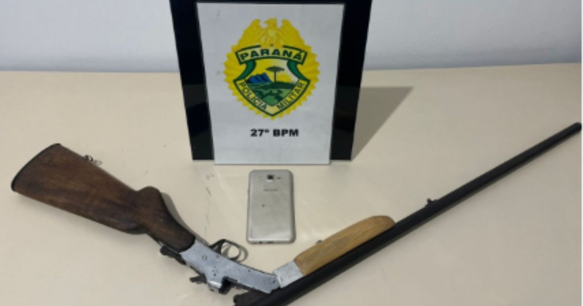 Polícia Militar prende homem com espingarda irregular em São Mateus do Sul