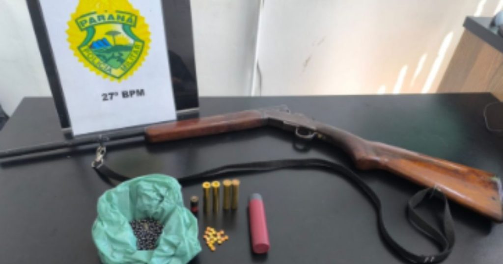 Polícia Militar prende homem por violência doméstica e apreende espingarda em Antônio Olinto