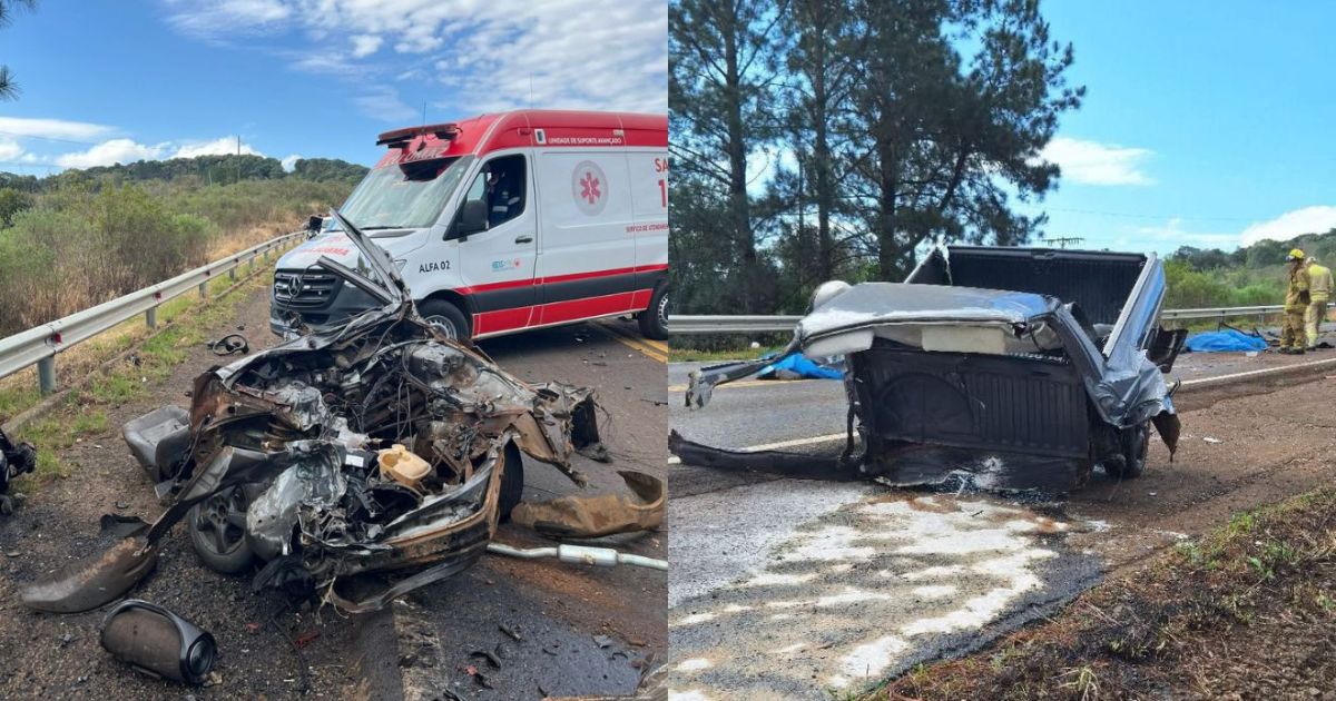 Jovens morrem em grave acidente na PR-170; carro partiu ao meio