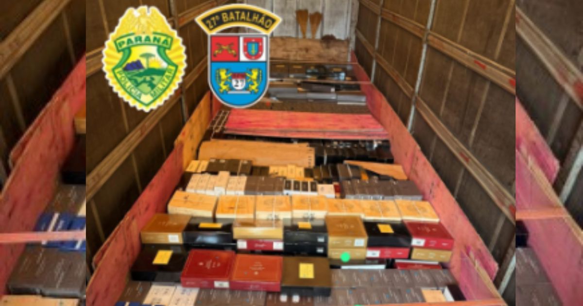 Homem é preso pela PM com carga ilegal de vinhos em União da Vitória