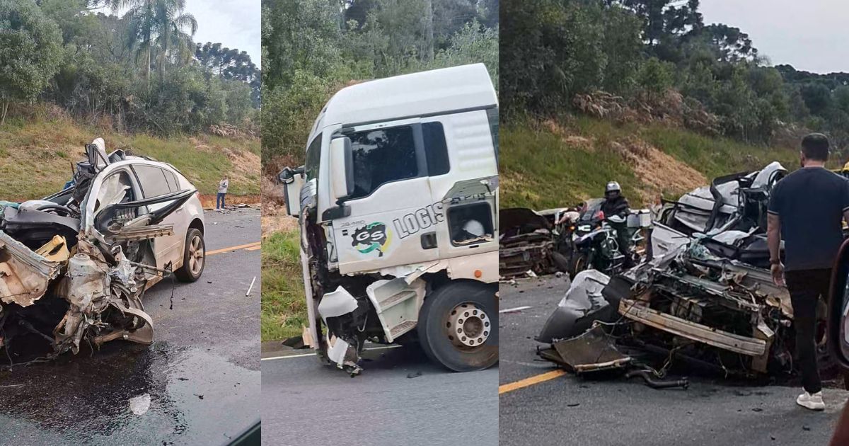 Jovem de 21 anos morre em grave acidente na BR-277 em Teixeira Soares
