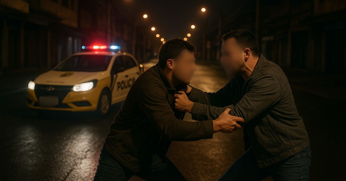 Briga entre homens em frente a comércio no centro de São Mateus do Sul mobiliza PM e bombeiros