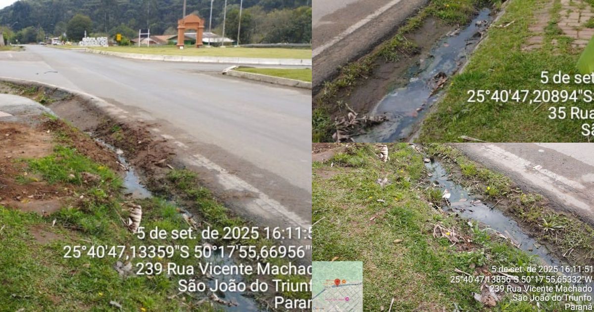 Morador questiona situação de esgoto na entrada de São João do Triunfo; prefeitura se pronuncia