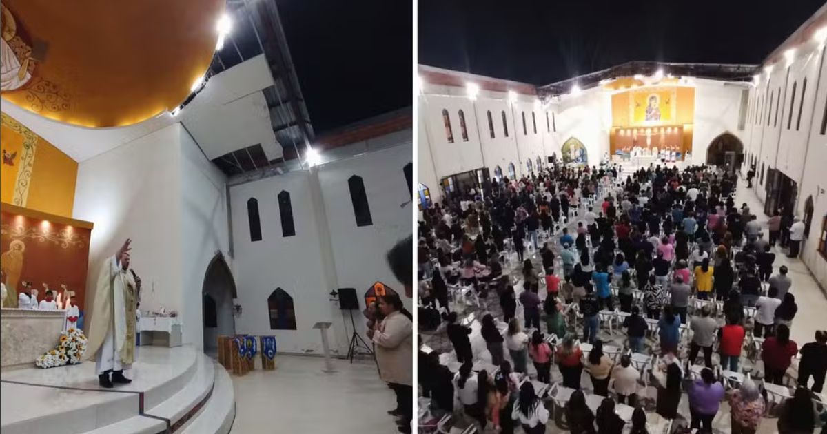 Igreja de Castro faz missas e celebrações sem telhado, após estrutura desabar durante chuva de granizo