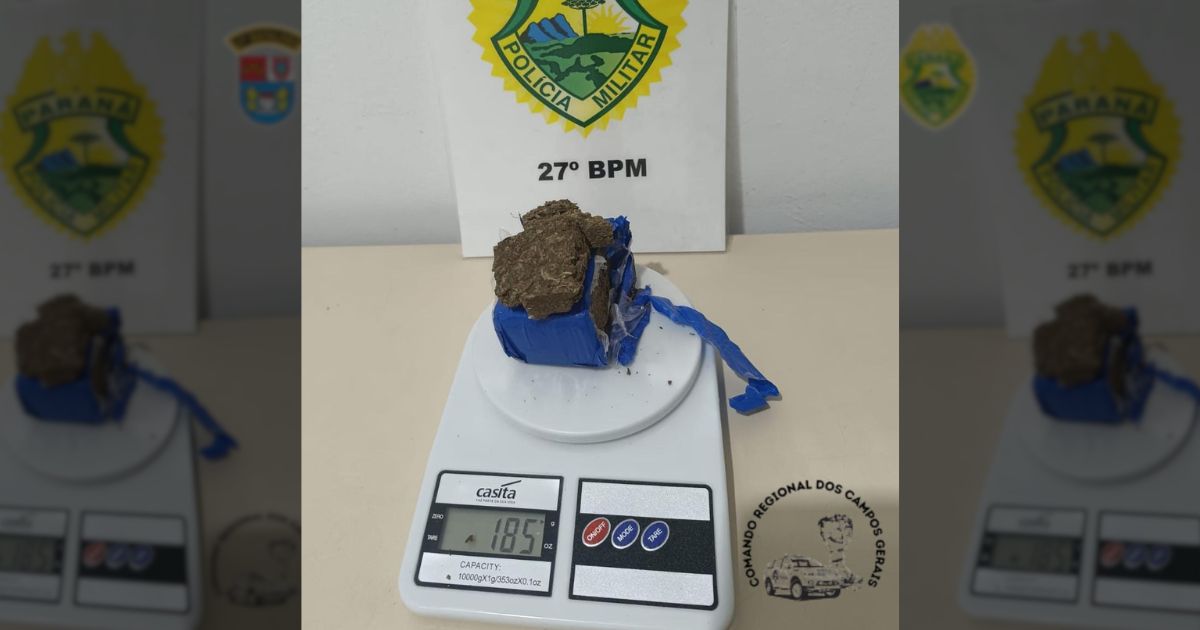 Polícia Militar prende homem por tráfico de drogas em São Mateus do Sul