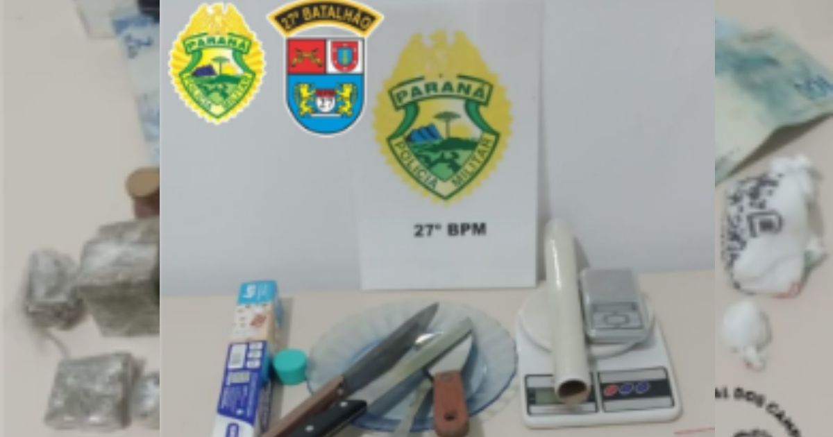 Polícia Militar prende homem por tráfico de drogas em São Mateus do Sul