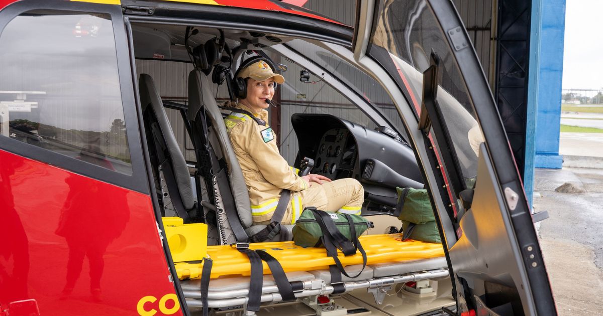 Pioneirismo nas alturas: Corpo de Bombeiros tem primeira mulher piloto de helicóptero