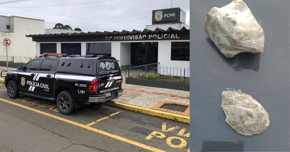 São Mateus do Sul: homem é preso em flagrante pela Polícia Civil por tráfico em via pública