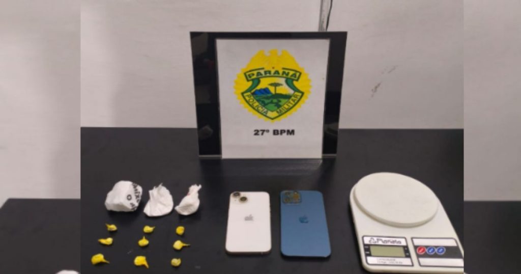 Casal é preso por tráfico de drogas na Vila Palmeirinha em São Mateus do Sul