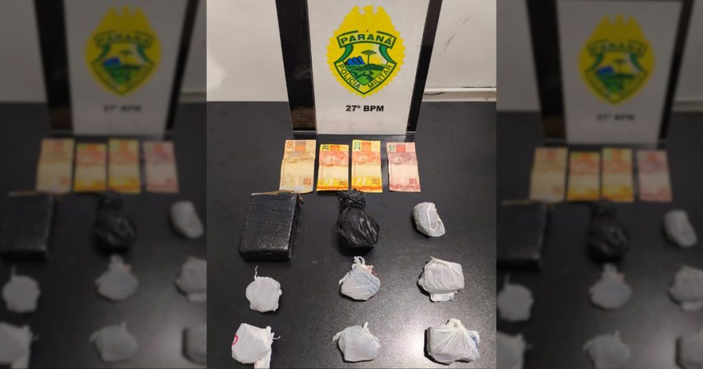Homem é preso após dispensar drogas em área de mata em São Mateus do Sul