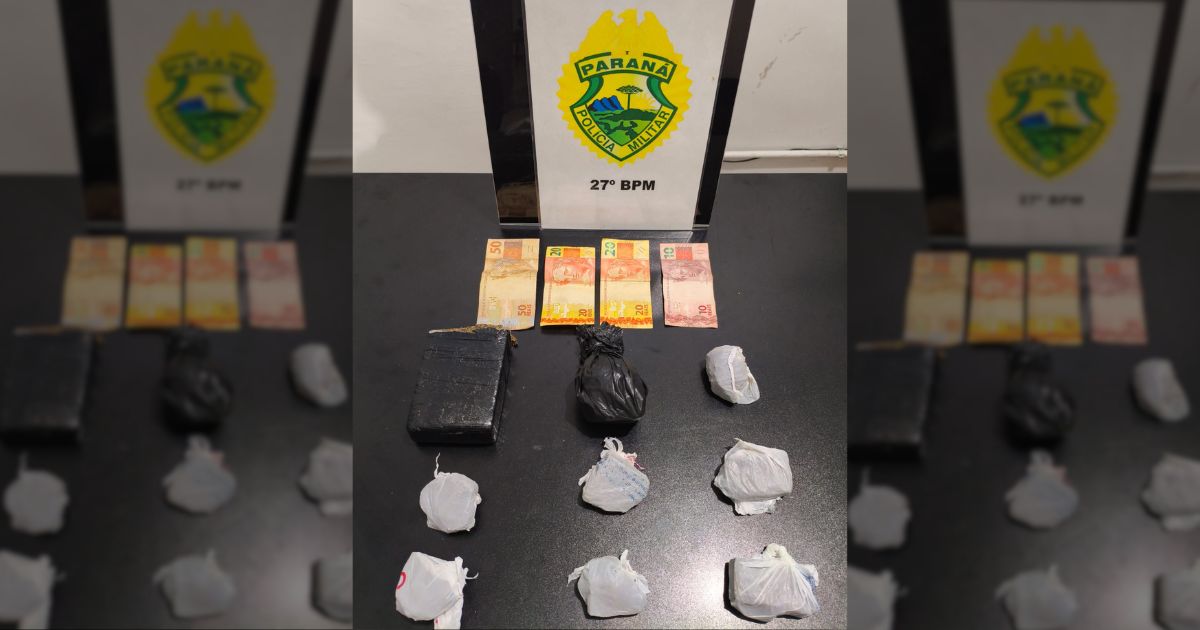 Homem é preso após dispensar drogas em área de mata em São Mateus do Sul